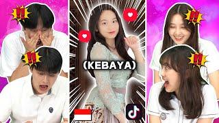 Reaksi Siswa Korea Kaget Lihat Tiktok Cewek Cantik Berkebaya Indonesia   | KEBAYA | Reaction