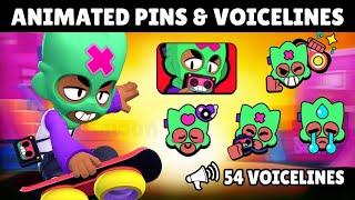 OLLIE ANIMATED PINS AND VOICELINES | BRAWLSTARS