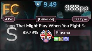 9.5⭐ Plasma | toby fox - Song That Might Play When You Fight Sans [Genocide] +EZHDDT 99.79% FC 988pp