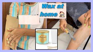 How to remove body hair at home/ WAX AT HOME  east steps to do honey bee wax/ wax in summers