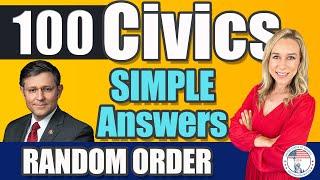 100 Civics Questions and answers in Random Order 2008 version v8 1X | US Citizenship Interview