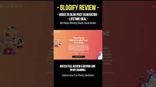 Blogify Review 2023 #blogifyreview #onlinebizassets #shorts #appsumo