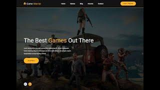 Responsive Gaming Website Design Using HTML / CSS / JAVASCRIPT /Bootstrap .