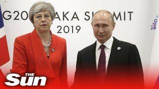 Theresa May exchanges cold handshake with Vladimir Putin at G20 summit