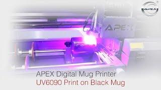 APEX Digital Mug Printer UV6090 Print on Black Mug