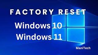 How to Reset Windows Computer Without Losing Data | Factory Reset Windows Without Deleting Files