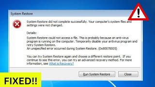 How To Fix "System Restore Did Not Complete Successfully" Error on Windows