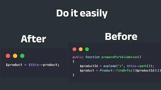 Laravel clean code: access to route model parameter in easy way