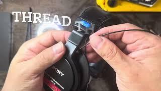 Replace all the wires in a broken Sony MDR V6 headphone