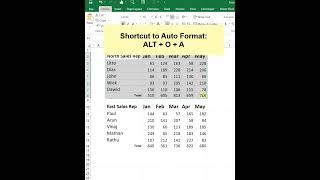 Excel Tips 19 | Auto Format | Sobanan Knowledge Sharing