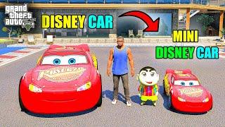 Franklin Disney Car VS Shinchan Mini Disney Car in GTA 5 || JNK GAMER