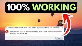 Windows Cannot Access Specified Device Path or File Error FIXED