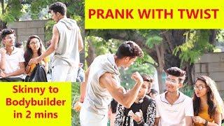 Skinny to Bodybuilder in 2 mins || Protein-Power Prank || fitmanjeet