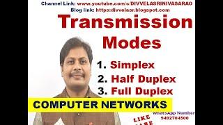 TRANSMISSION MODES IN COMPUTER NETWORKS | COMPUTER NETWORKS | DATA COMMUNICATION