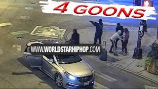 4 Goons Jump Out The Car To Rob A White Woman in Chicago