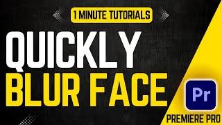 How To Blur Face In Premiere Pro 2024 | Adobe Tutorials