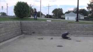 Mark Gingrass Board Break Explosion Ollie Near the 18 Stair Rail