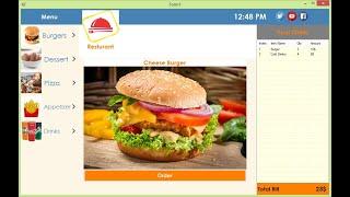 C# - Designing a Responsive Flat desktop Application of a Fast Food Restaurant