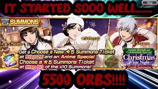 WELL.... THAT COULD HAVE GONE BETTER.. CHRISTMAS SUMMONS 5500 ORBS BLEACH BRAVE SOULS!!