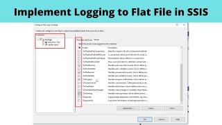 46 Implement Logging to Flat File in SSIS