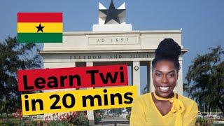 LEARN TWI IN 20 MINUTES: Basic Twi lessons for Beginners and Tourists | Akwaaba| With Adwoa Lee