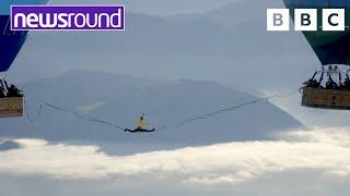 Walking in the sky | Strange News | Newsround