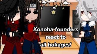Konoha founders react to all hokages... •Naruto• (Gacha club)