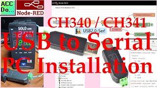 CH340 CH341 USB to Serial PC Installation