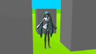 [MMD / Blender] Growing Giantess Miku -Test 1-