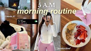 5AM morning routine: how to be that girl, wake up early & build healthy habits