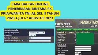 CARA DAFTAR ONLINE PENERIMAAN BINTARA PK PRIA/WANITA TNI AL GEL II TAHUN 2023 4 JULI-7 AGUSTUS 2023