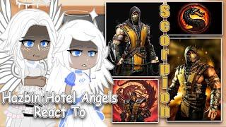 Hazbin Hotel Angels React to Scorpion(Mortal Combat)| Gacha Club | Full Video