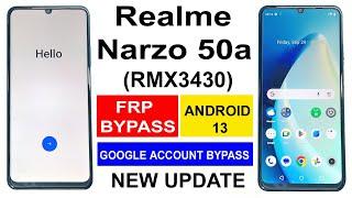 Realme Narzo 50A (RMX3430) Android 13 Frp Bypass | Realme Narzo 50A (RMX3430) Google Account Bypass