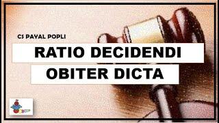 What is Ratio Decidendi? | What is Obiter Dicta? | Difference between Ratio Decidendi & Obiter Dicta