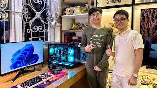 Đỗ cấp 3 được thưởng ngay full dàn PC RTX 4070 Super! Setup cả màn gear tại nhà khách!