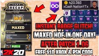 *NEW!!!* NBA 2K20 INSTANT BADGE GLITCH *ALL BADGES* AFTER PATCH 1.06! PS4 & XBOX (2K20 Badge Glitch)