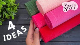 4 IDEAS  Crepe Paper Decoration Ideas Crepe Paper Flowers