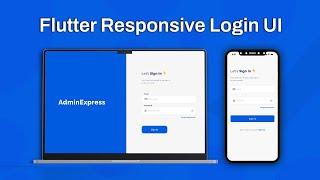 Flutter Responsive Login UI - Android, IOS, Desktop and Web | Flutter UI Tutorial - Speed Code