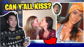 RICEGUM GETS TWO GIRLS TO KISS FOR HIM LIVE ON STREAM! (RICEGUM CALLS HAILEYRAYK)