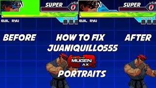 كيف تصلح اللوحات المخصصة || How to fix the special portraits || Mugen Ax2 Exhibit Edition