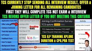 TCS OFFER LETTER REVOKED CRITERIA TCS NQT, INTERVIEW MAIL, RESULTS, OFFER, ONBOARDING, ILP TRAINING