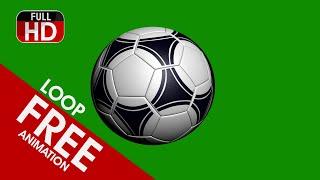 3D FOOTBALL LOOP ANIMATION FREE IN GREEN SCREEN