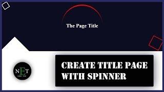 Creative design for blog title page using HTML and CSS || NarenEtech