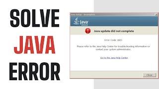 How To Fix Java Error Code 1603 - Full Guide (2024)