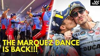 Marc and Alex Marquez Celebrate with 'Marquez Dance' After German GP Amazing Podium Finish