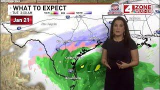 Snow and icy roads Monday night into Tuesday