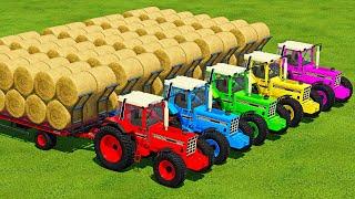 HARVEST, LOAD & MAKE BALES WITH CASE & FENDT TRACTORS - Farming Simulator 22