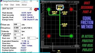 Duct Designing Part 3 I Duct designing for commercial offices I Duct Sizing equal friction method I