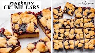 The BEST Raspberry Crumb Bars
