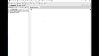 Hello World in Python Using PyCharm